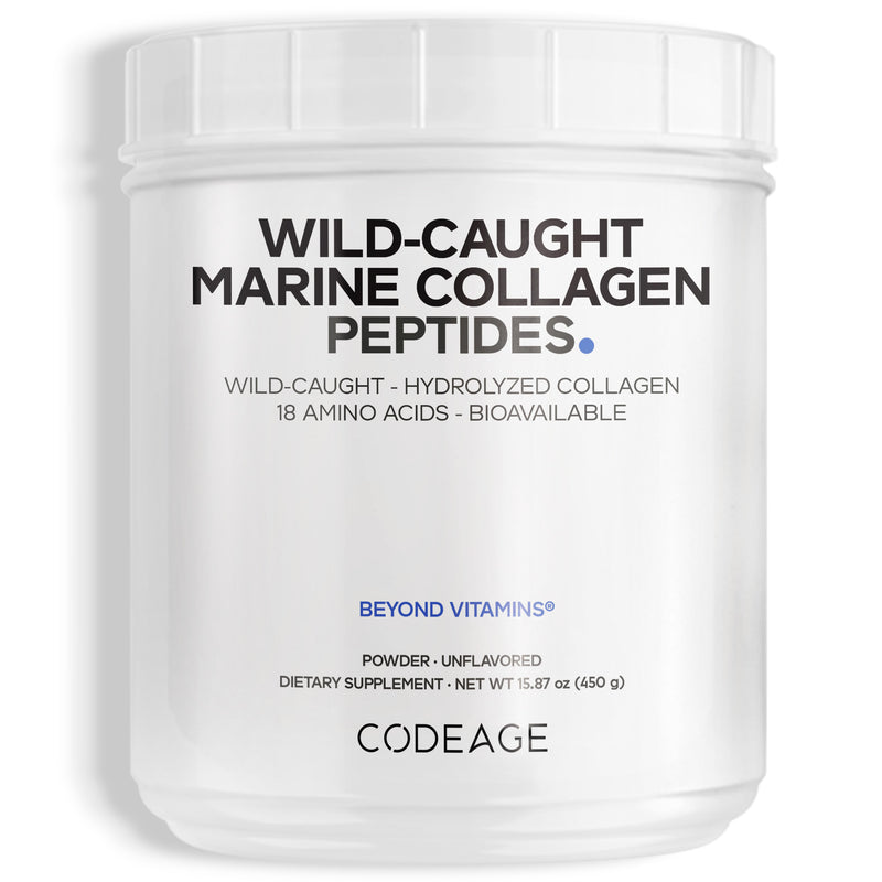 Codeage Marine Collagen Wild-caught best fish collagen peptides hydrolyzed powder supplement