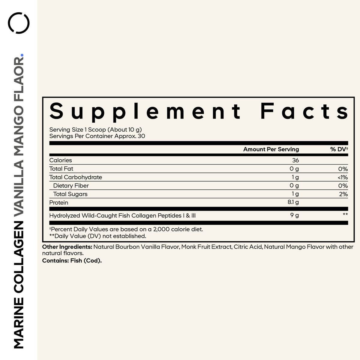 Codeage Wild-Caught Marine Collagen - Supplement Facts