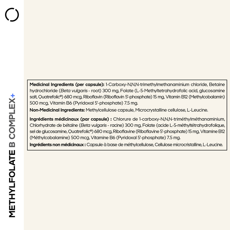 Codeage Methylfolate B Complex supplement facts