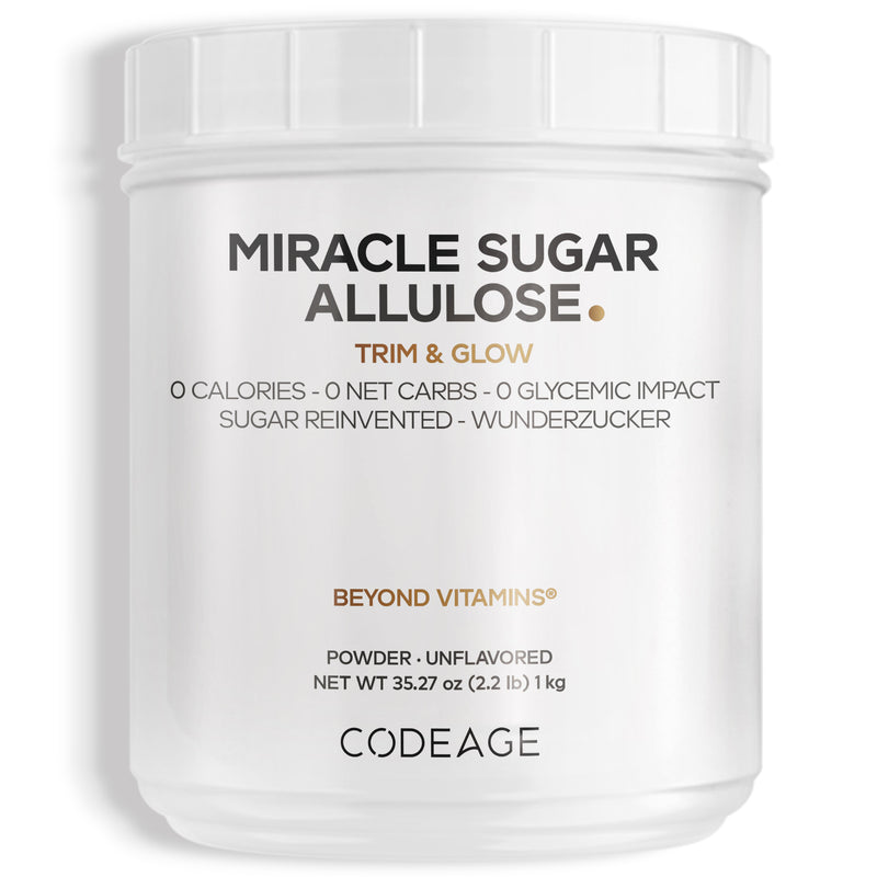 Codeage Miracle Sugar Allulose - Allulose Sweetener Powder - Guilt-Free Sugar Codeage Miracle Sugar Allulose - Allulose Sweetener Powder - Guilt-Free Sugar