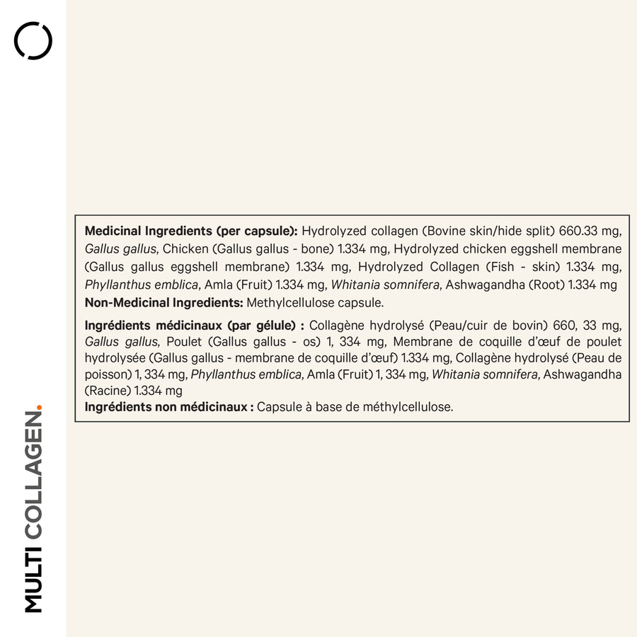 Codeage Multi Collagen Capsules -Supplement Facts