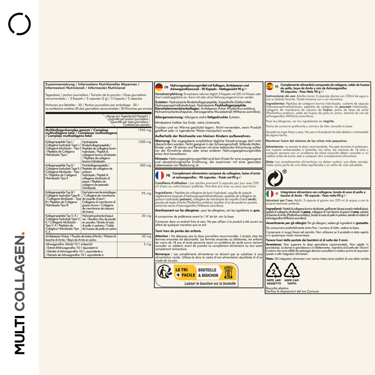Codeage Multi Collagen supplement facts