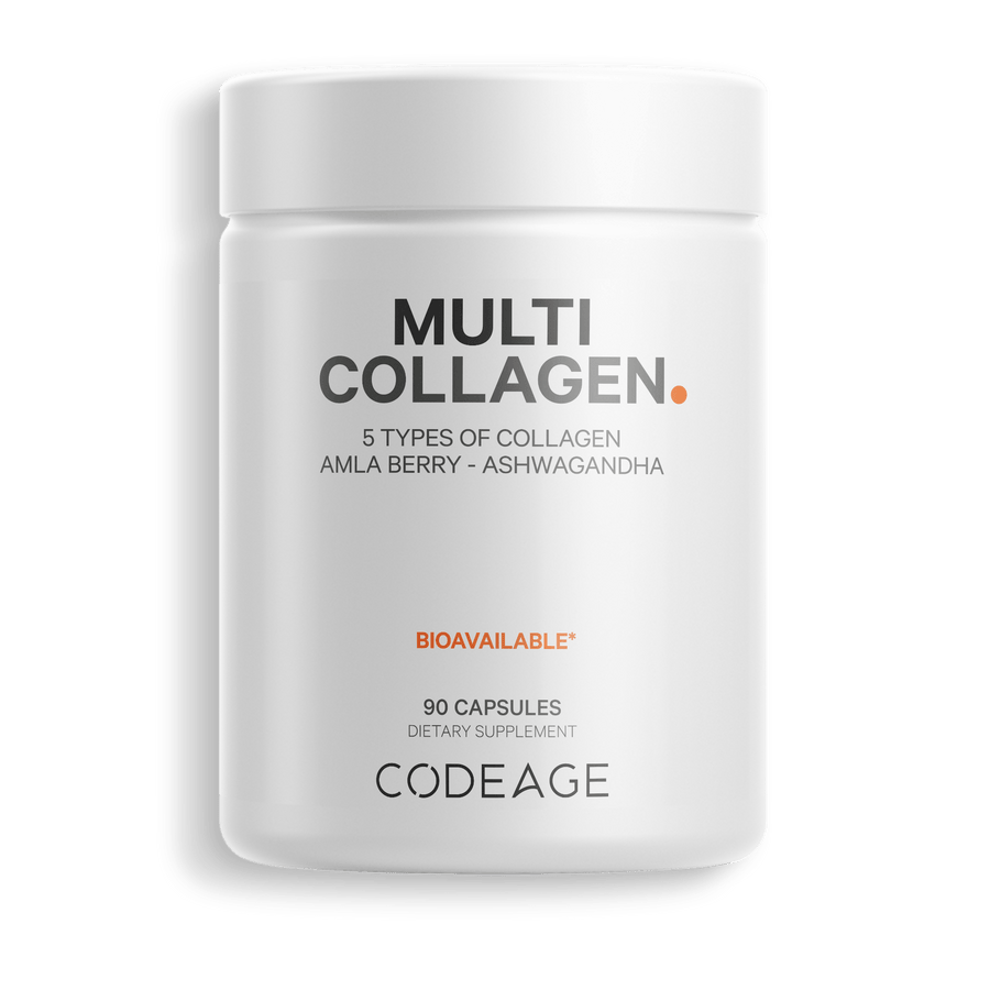 Codeage Multi Collagen Capsules types Hydrolyzed 5 types protein peptides Front Supplement