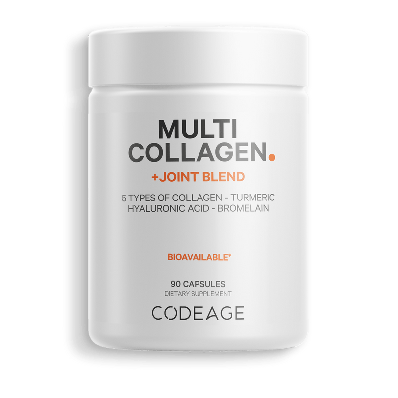 Codeage Multi Collagen + Joint Blend Capsules Supplement, Hydrolyzed Collagen Peptides Types I, II, III, V & X