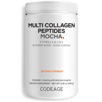 Codeage Collagen Powder Mocha, Gourmet Kona Coffee Hawaii Low Calories