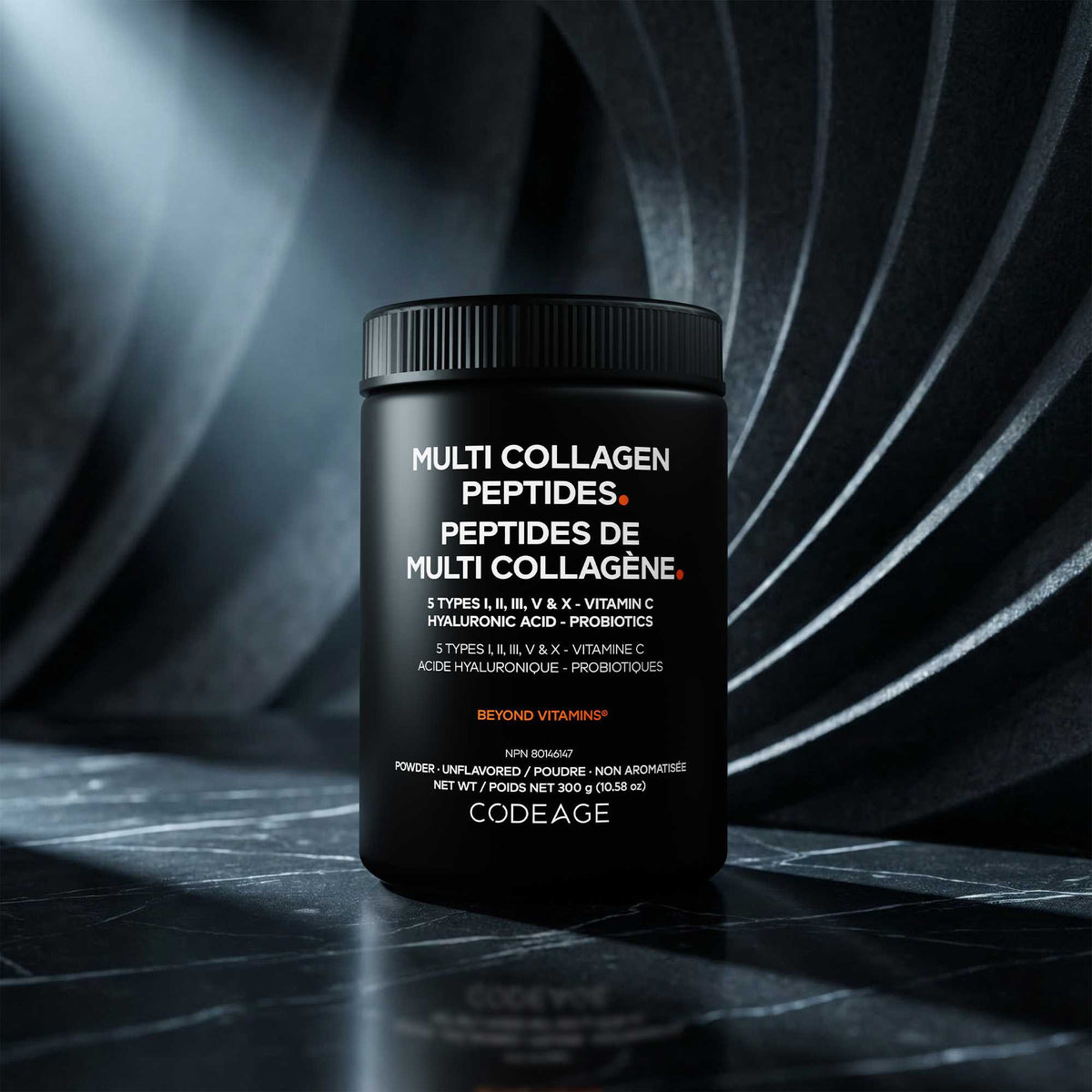 Codeage Multi Collagen Peptides Powder Supplement with vitamin C, hyaluronic acid, and probiotics