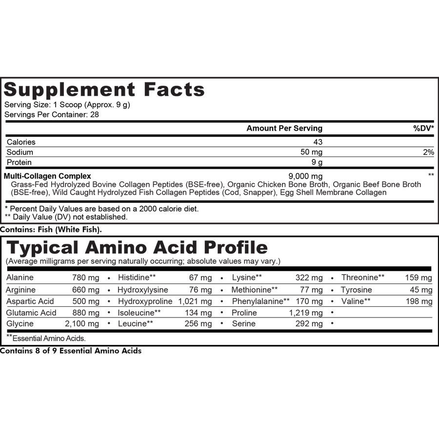 Codeage Multi Collagen Powder Supplement Facts