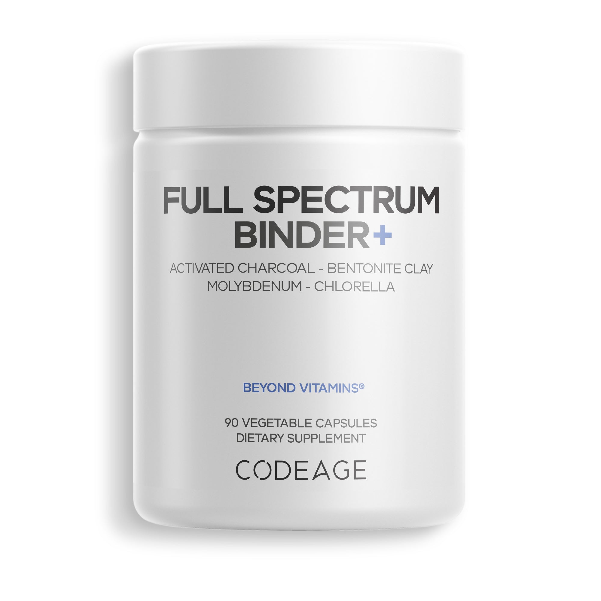 Codeage Toxin Binder Full Spectrum Vegan Plant Based Activated Charcoal Chlorella Front