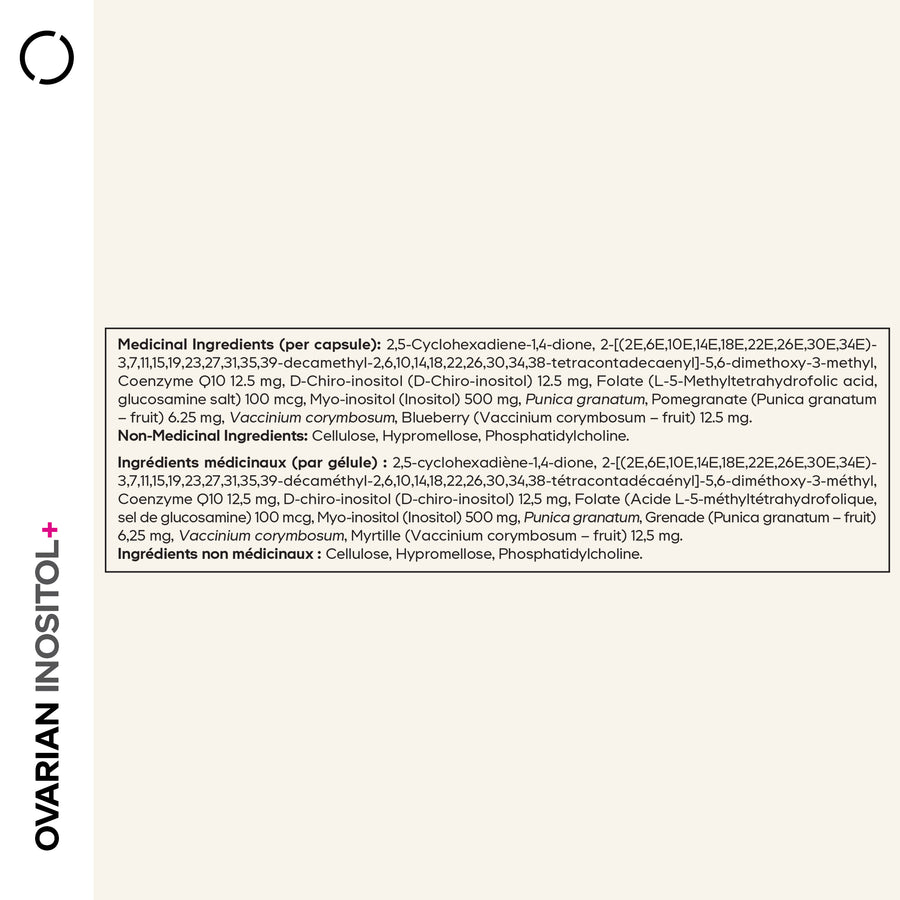 Codeage Ovarian Inositol+ supplement facts