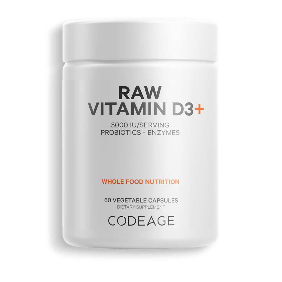 Codeage Raw Vitamin D3+ Supplement Probiotics Enzymes