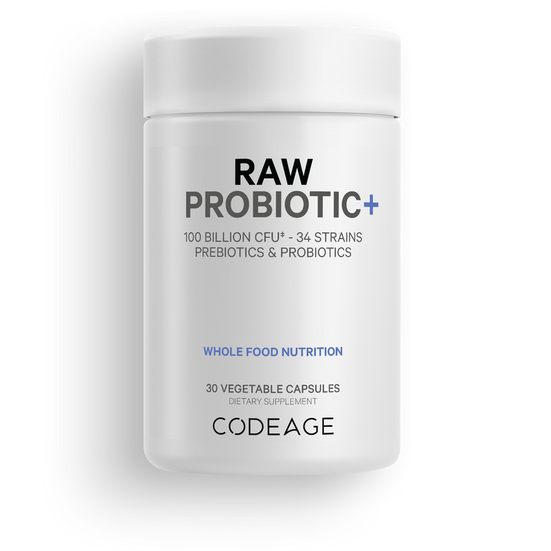 Codeage Raw Probiotic+ Supplement Prebiotics