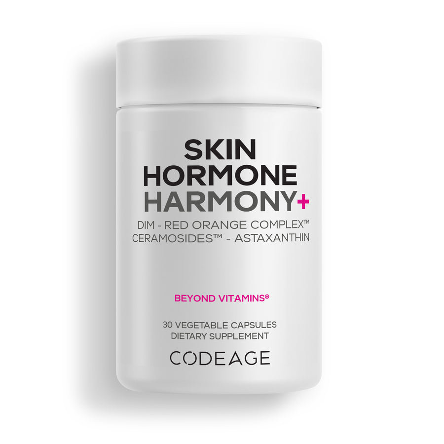Codeage Skin Hormone Harmony+ Supplement Ceramosides™, Red Orange Complex™, Dim