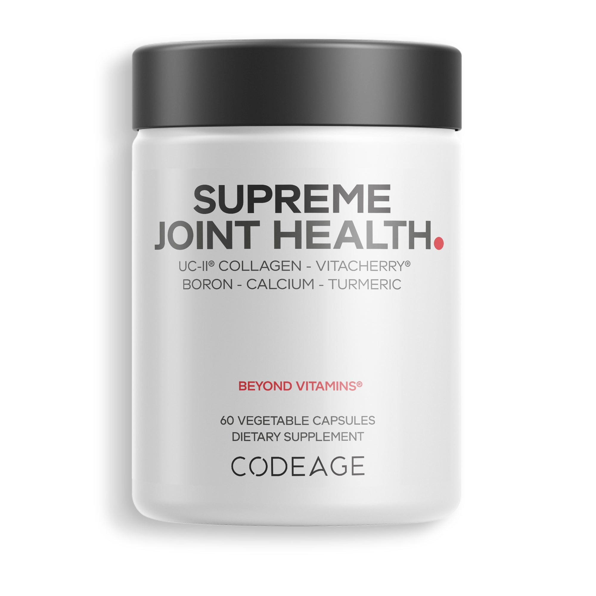 Codeage Supreme Joint Health with Bromelain, Boswellia Serrata & Curcuma Longa, Turmeric, UC-II® Standardized Cartilage with Undenatured Type II Collagen & Vitacherry® Sport Whole Tart Cherry, Hyaluronic Acid & Boron Pills Supplement