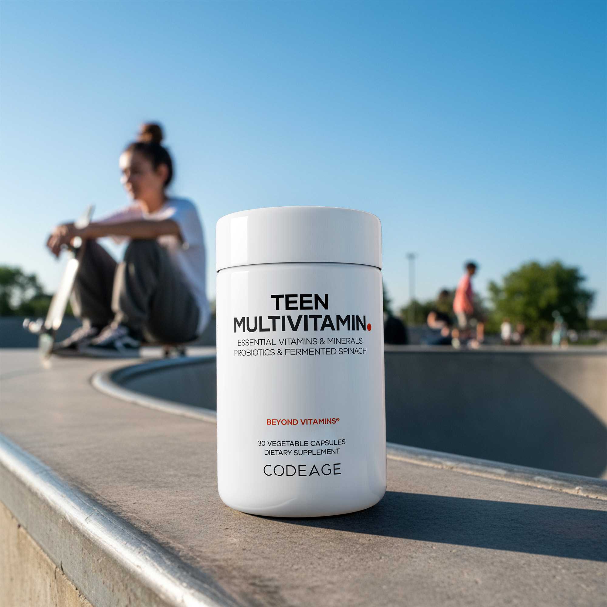 Codeage Teen Multivitamin 30ct, vitamins, minerals and probiotics