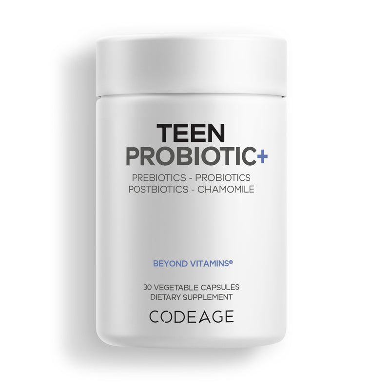 Codeage Teen Probiotic+ Blend 25 billion CFU, Prebiotic & Postbiotic Supplement Codeage Teen Probiotic+ Blend 25 billion CFU, Prebiotic & Postbiotic Supplement