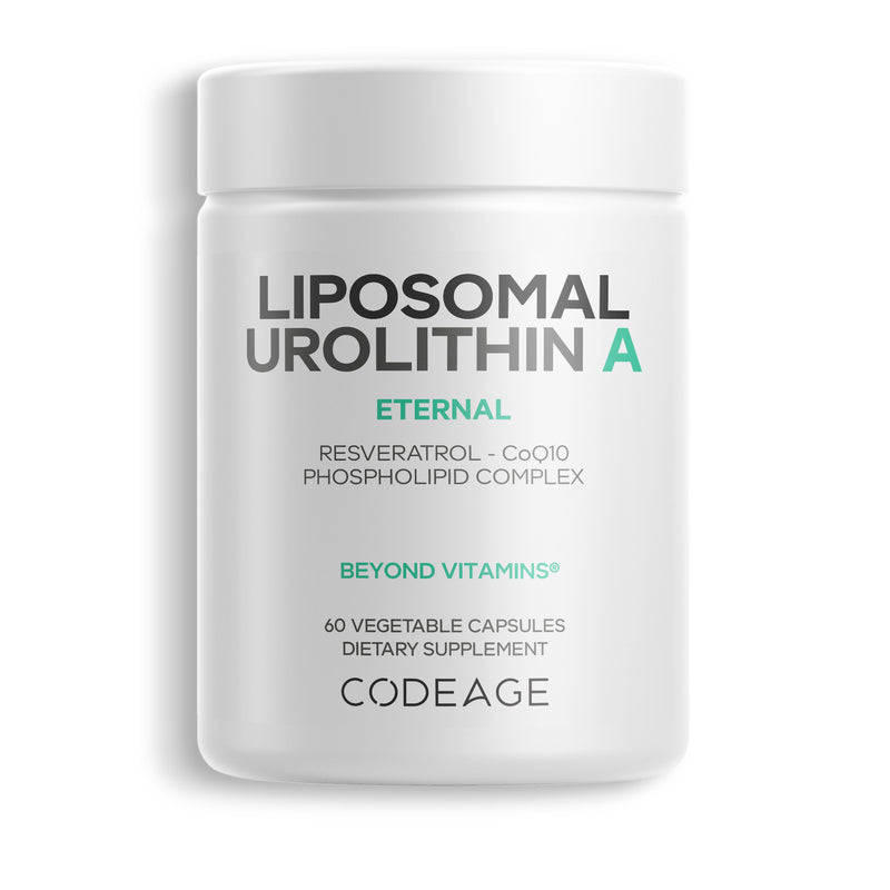 Codeage Liposomal Urolithin A supplement, resveratrol, betaine anhydrous, CoQ10 capsules mitochondrial support