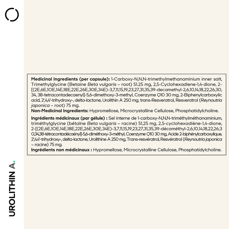 Codeage Urolithin A Supplement Facts