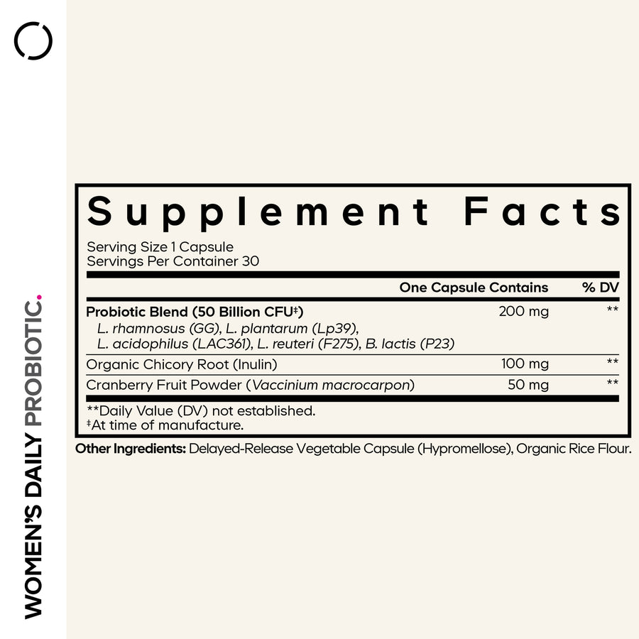 Codeage Women's Daily Probiotic Supplement Facts