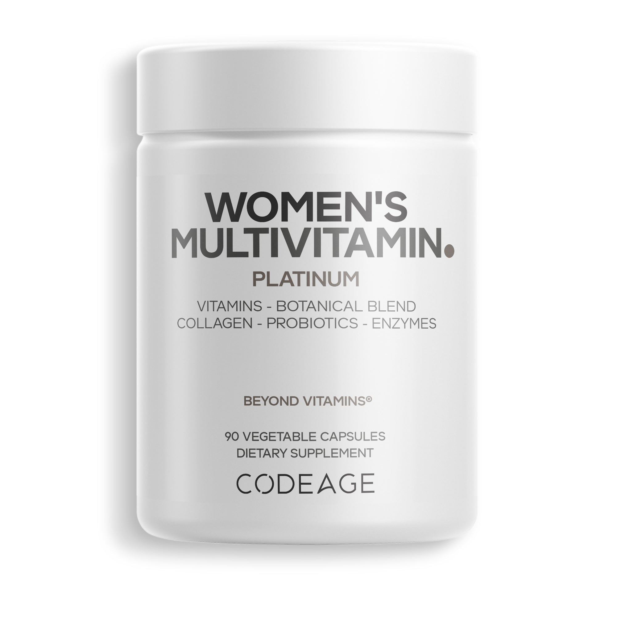 Codeage Women's Multivitamin Platinum with vitamins, minerals, botanicals, CoQ10, Probiotics