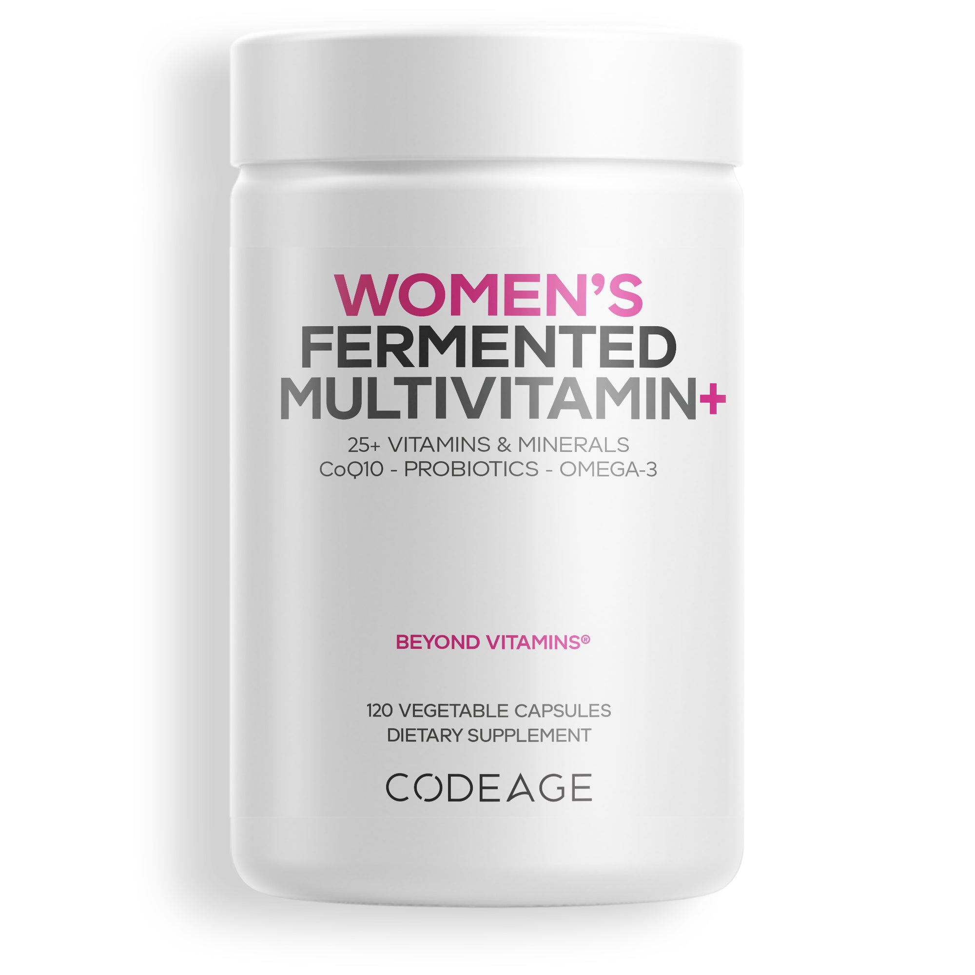 Codeage Women's Multivitamin Fermented Vitamins Supplement for Women, 25+ Vitamins & Minerals All-in-One, Whole Food Vitamins & Fermented Herbal Botanical Blend, Herbs & Plant Extracts