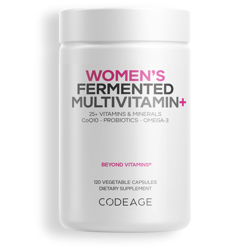 Codeage Women's Multivitamin Fermented Vitamins Supplement for Women, 25+ Vitamins & Minerals All-in-One, Whole Food Vitamins & Fermented Herbal Botanical Blend, Herbs & Plant Extracts