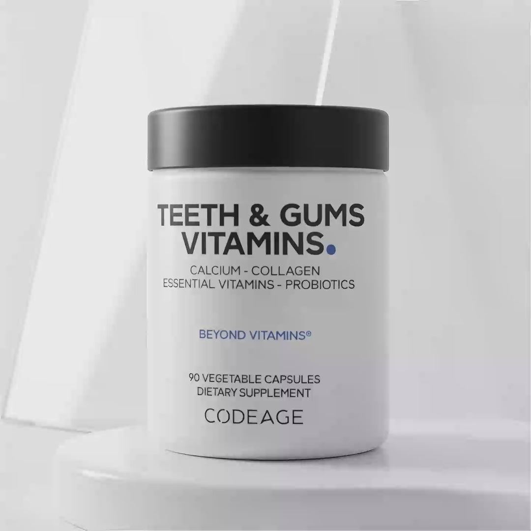 Codeage Teeth Gums Oral Care Calcium Collagen Phosphorous Supplements Cavity Vitamins Zinc 