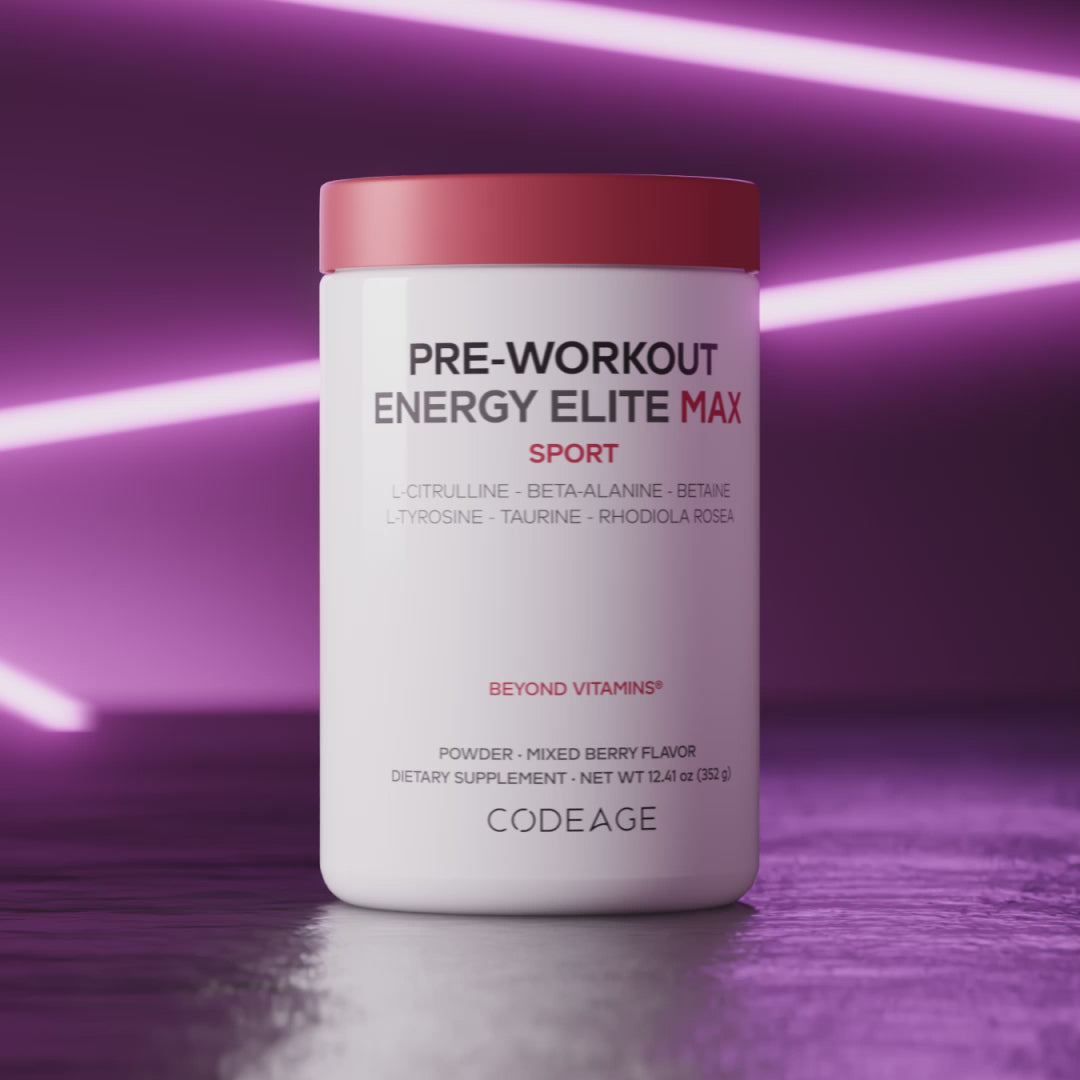 Codeage Pre Workout Supplement, L-Citruline, Beta-Alanine, Sports Training supplement