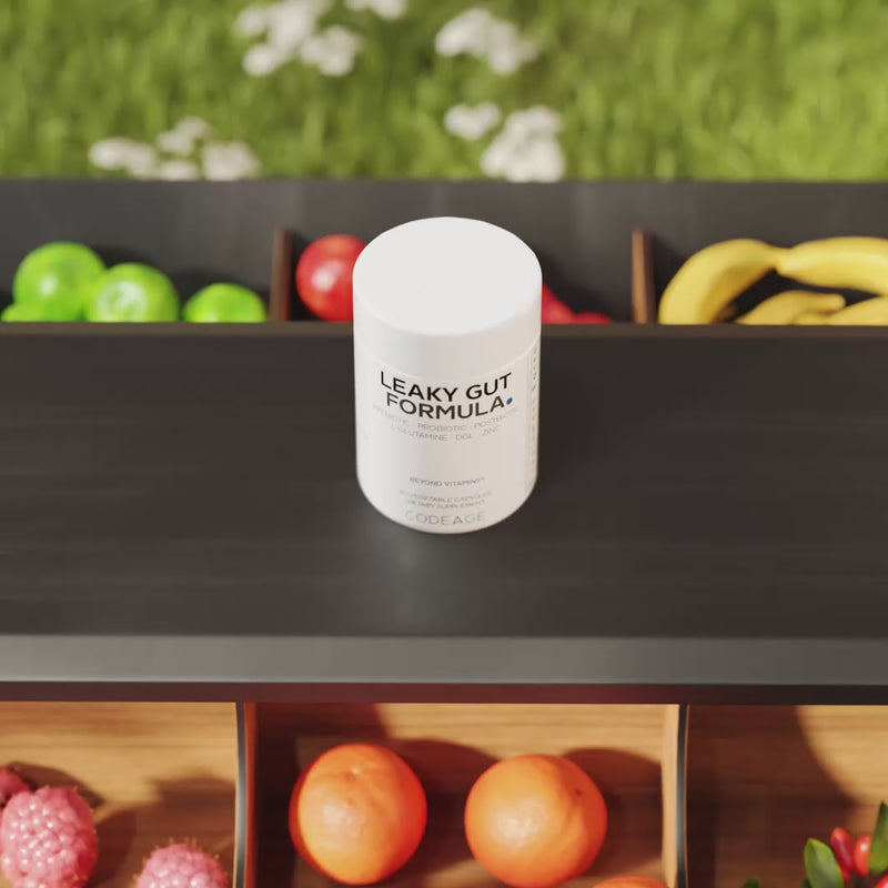 Codeage Leaky Gut Formula Supplement with L-Glutamine, Prebiotic and Probiotic