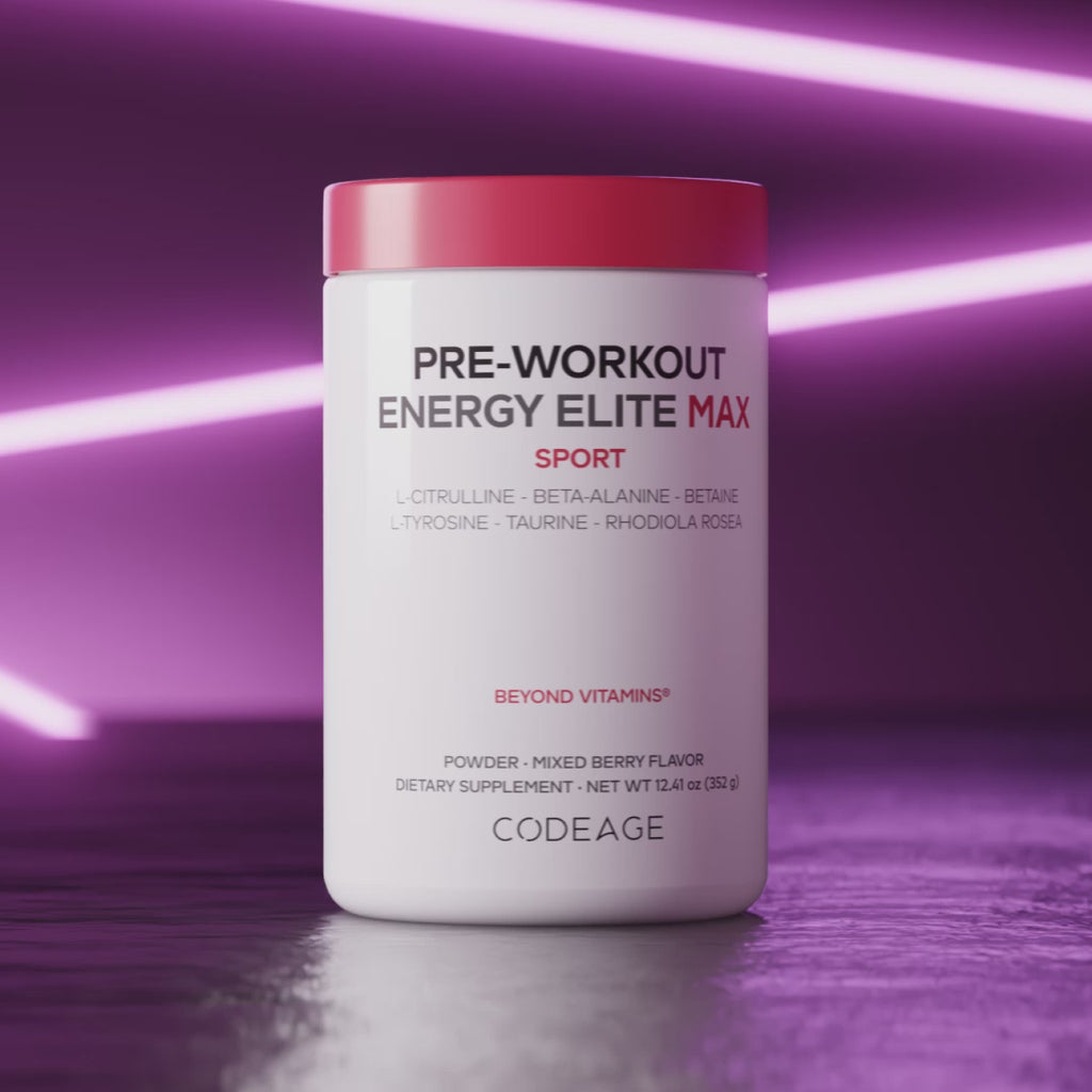 Codeage Pre Workout Supplement, L-Citruline, Beta-Alanine, Sports Training supplement