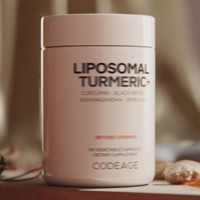 Codeage Liposomal Turmeric Supplement Capsules, Curcumin and Spirulina