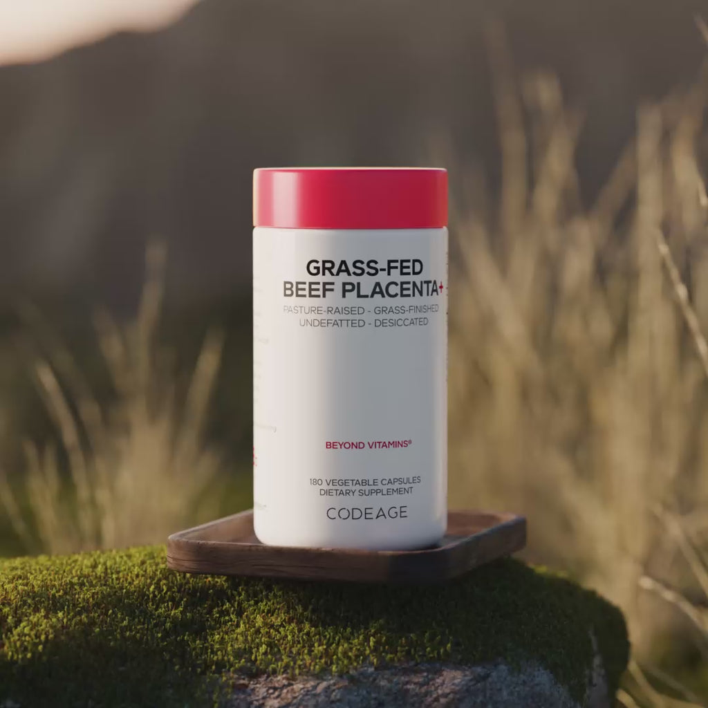 Codeage Grass-Fed Beef Placenta+ supplement with grass-fed beef liver and beef tracheal cartilage