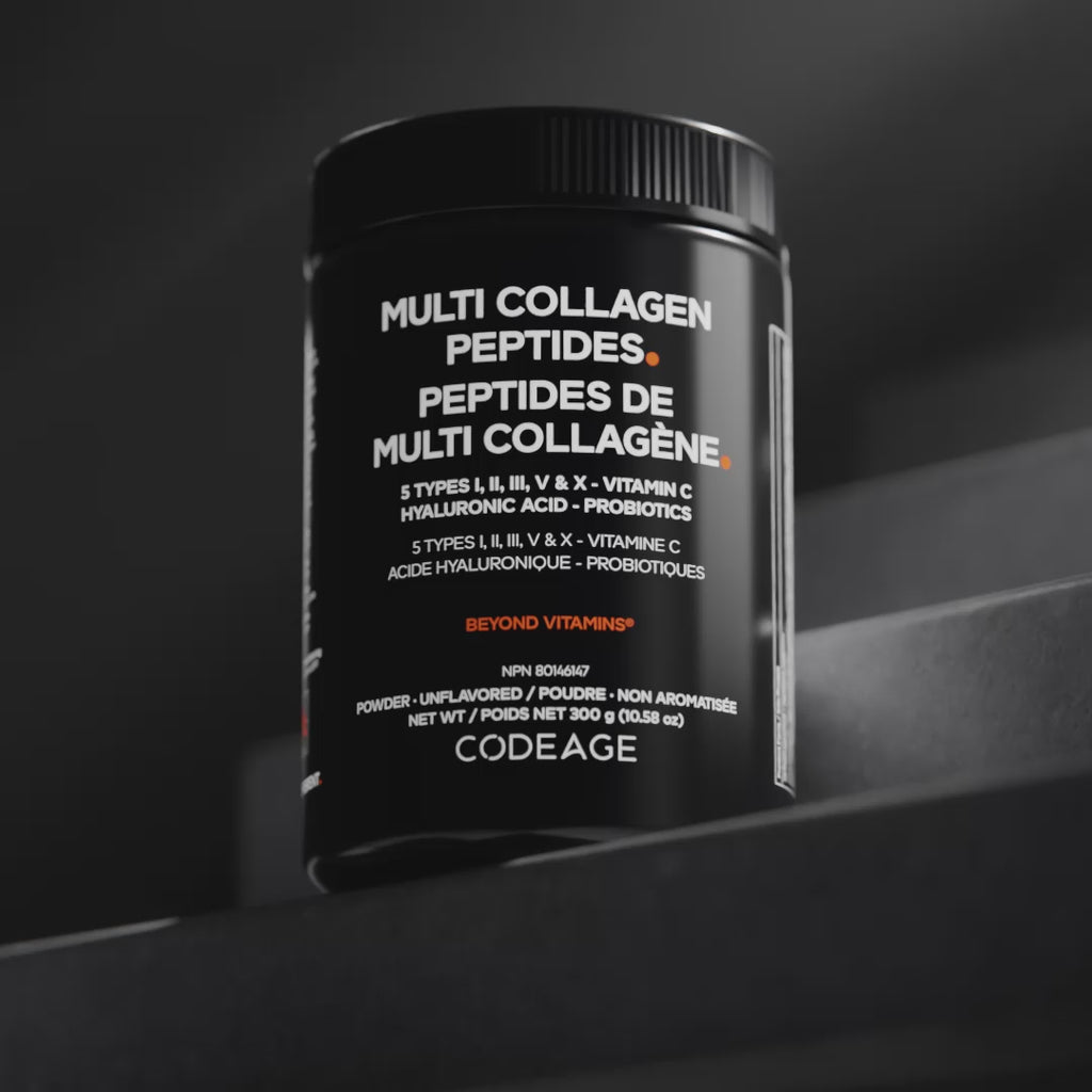 Codeage Multi Collagen Peptides Powder Supplement with vitamin C, hyaluronic acid, and probiotics