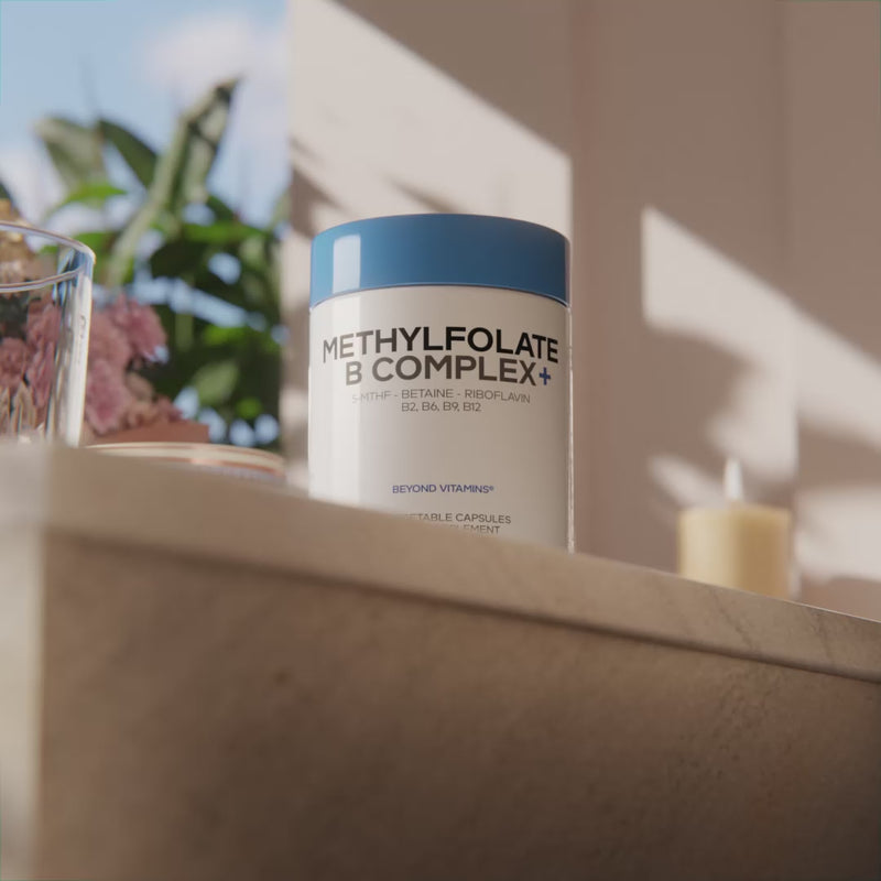 Codeage Methylfolate B Complex+ vitamin folate riboflavin vitamin B6 Vitamin B12, betaine 5-mthf supplement 2-month supply woman