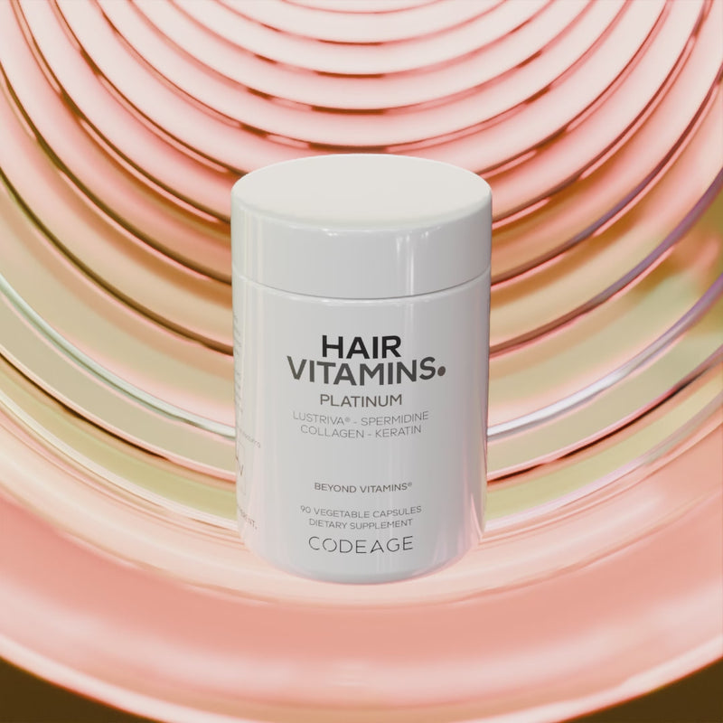 Codeage Hair Vitamins Platinum with Spermidine, Collagen, Keratin and more