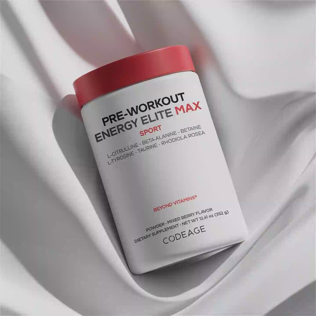 Codeage Pre Workout Supplement, L-Citruline, Beta-Alanine, Sports Training supplement