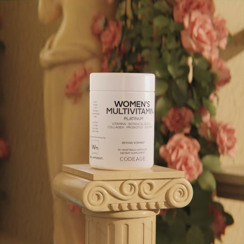 Codeage Women's Multivitamin Platinum with vitamins, minerals, botanicals, CoQ10, Probiotics