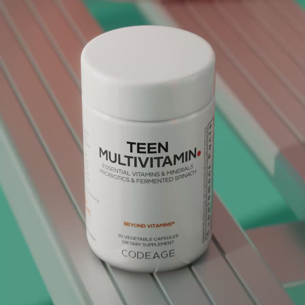 Codeage Teen Multivitamin 30ct, vitamins, minerals and probiotics