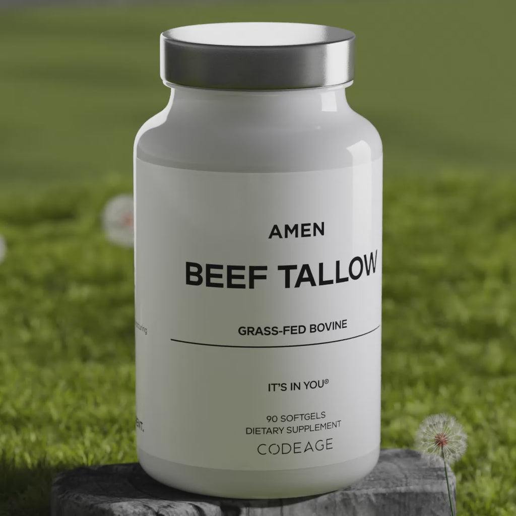 Amen Grass-Fred Beef Tallow Supplement -Whole-Food, Paleo Diet 