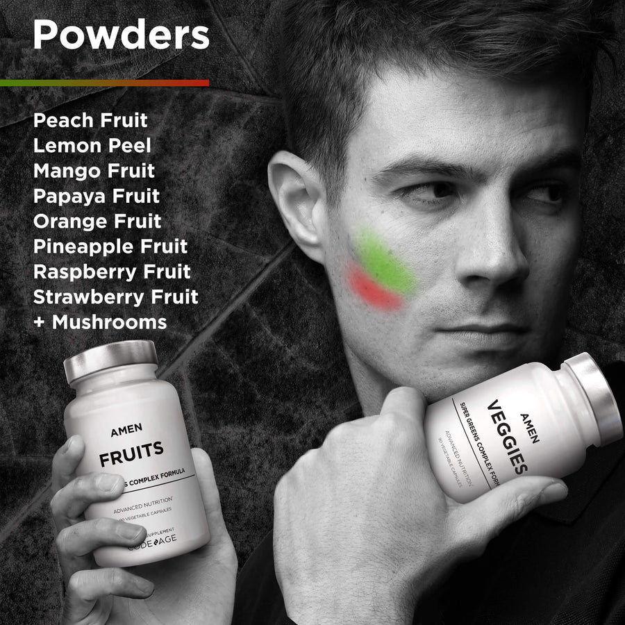 Amen Veggies and Fruits Vitamins Supplement Bundles powder