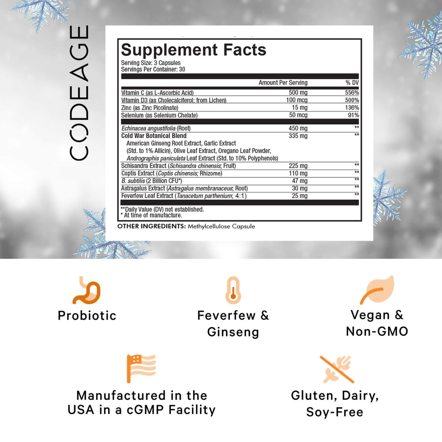 Codeage Clearhead Echicnaea Supplement Facts