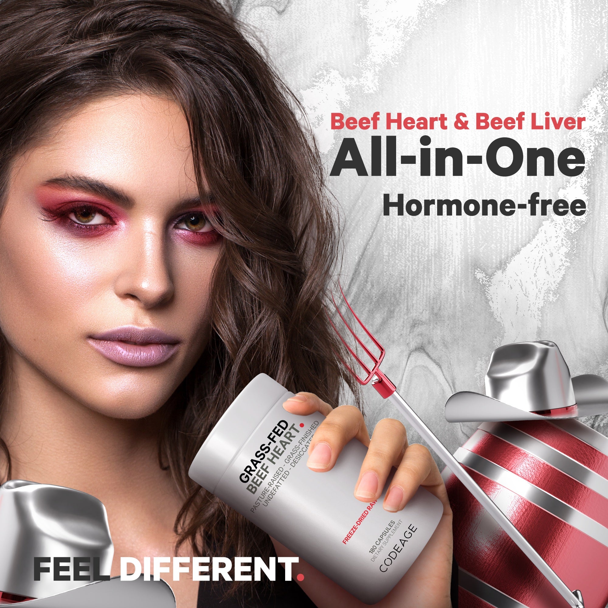 Codeage Grass Fed Beef Heart Freeze Dried Desiccated Supplement