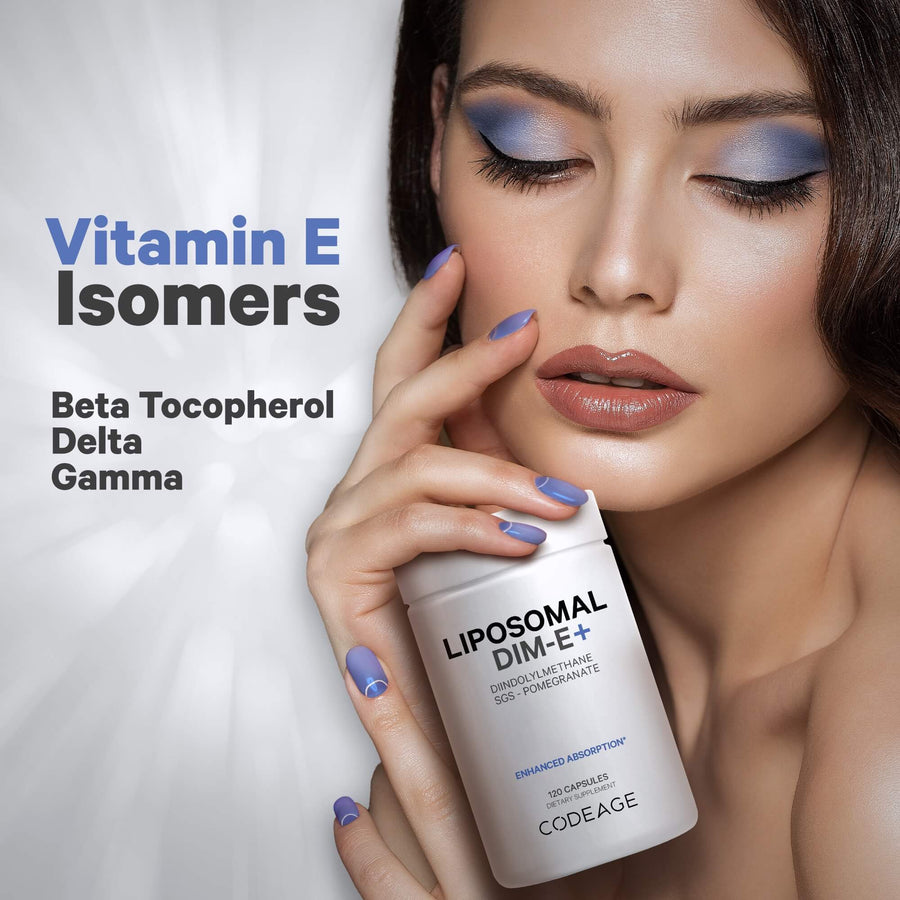 Codeage Liposomal Dim SGS Supplement for women men Vitamin E isomers formula