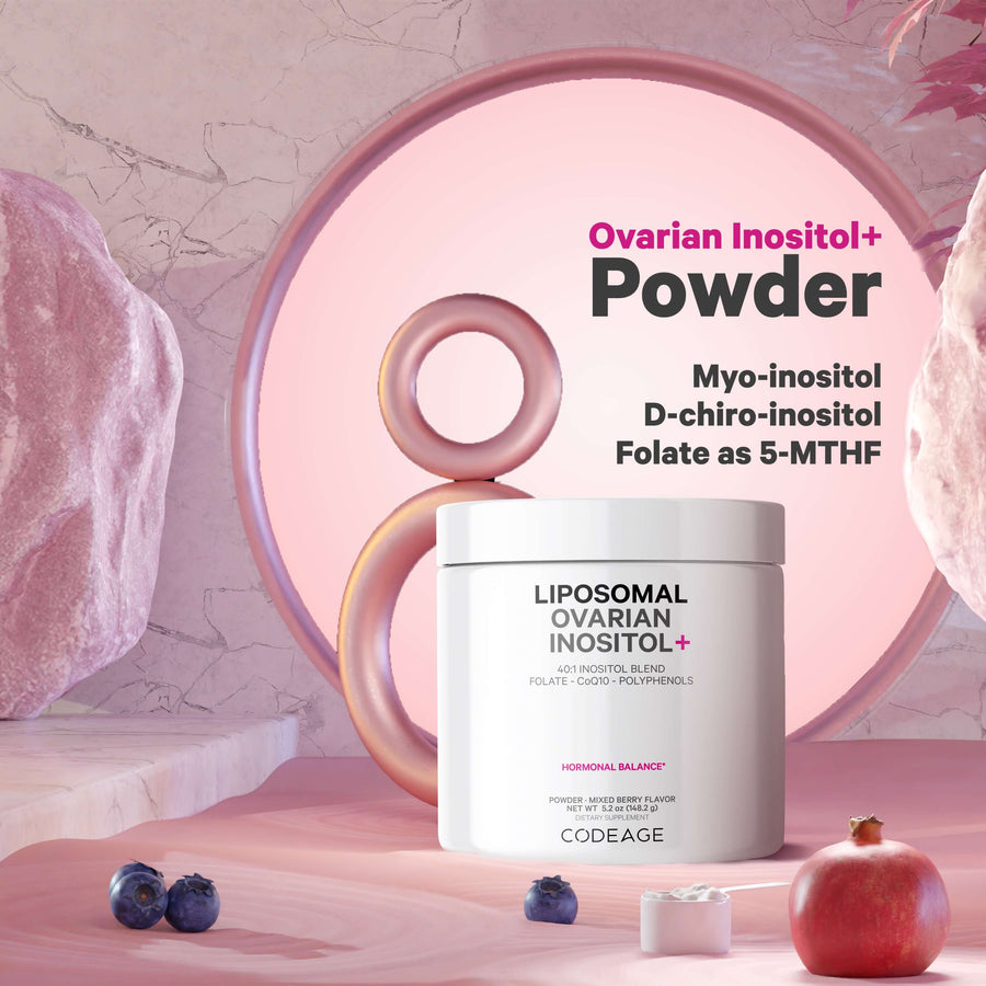 Codeage Liposomal Inositol Powder Supplement Ovarian Health Myo inositol