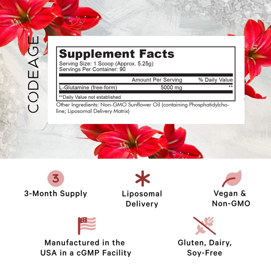 Codeage Liposomal L-Glutamine Powder Supplement Facts