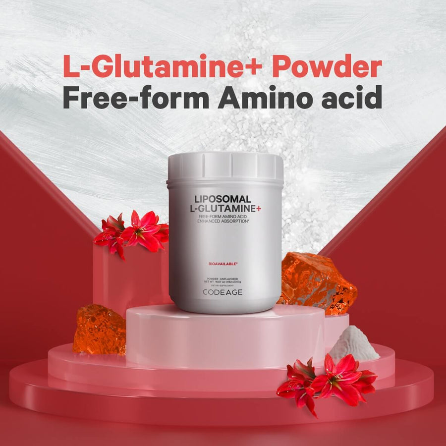 Codeage Liposomal L-Glutamine Powder Supplement Free-form amino acid