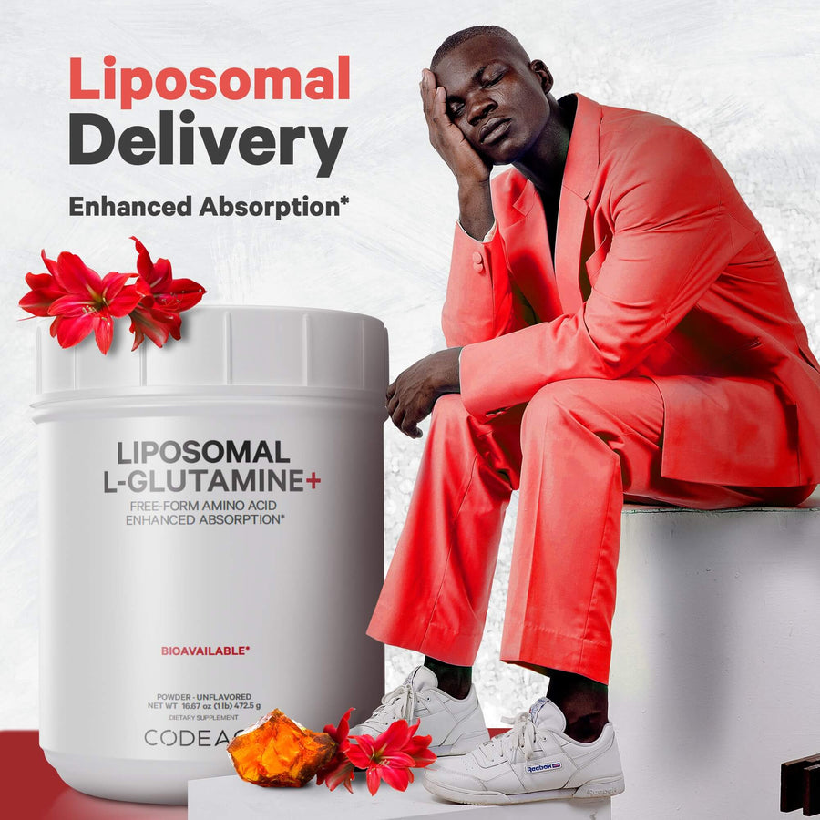Codeage Liposomal L-Glutamine Powder Supplement Liposomal Delivery