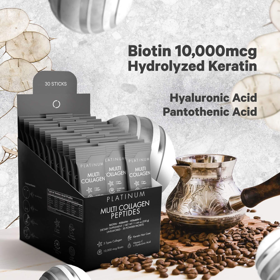 Codeage Multi Collagen Biotin 10000 mcg Stick Sachet Hyaluronic Acid