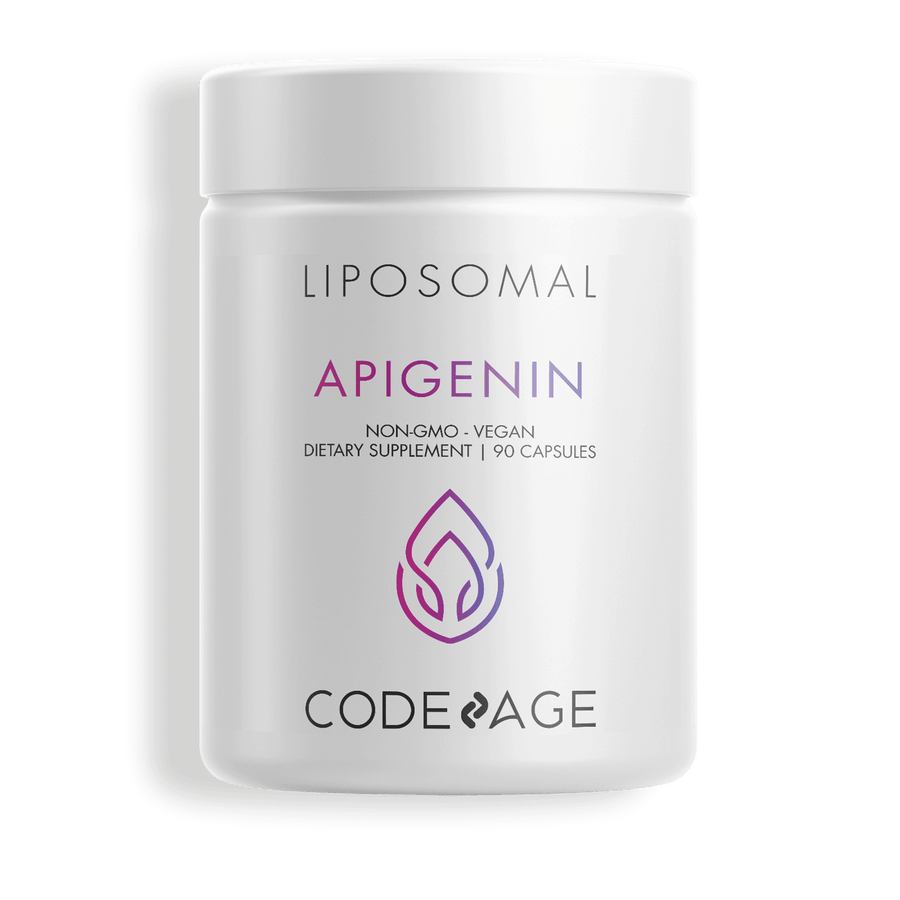 Codeage Liposomal Apigenin 50 mg Capsule Supplement, Flavonoid Found in Chamomile Tea, Ayurvedic-Inspired Vegan Blend with Phospholipids & Liposomes