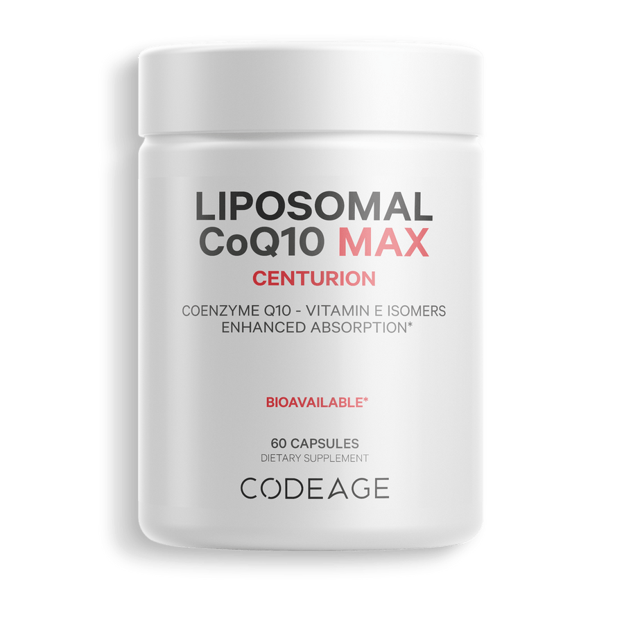 Codeage Liposomal CoQ10 Max Supplement Coenzyme Q10 Vitam E Isomers