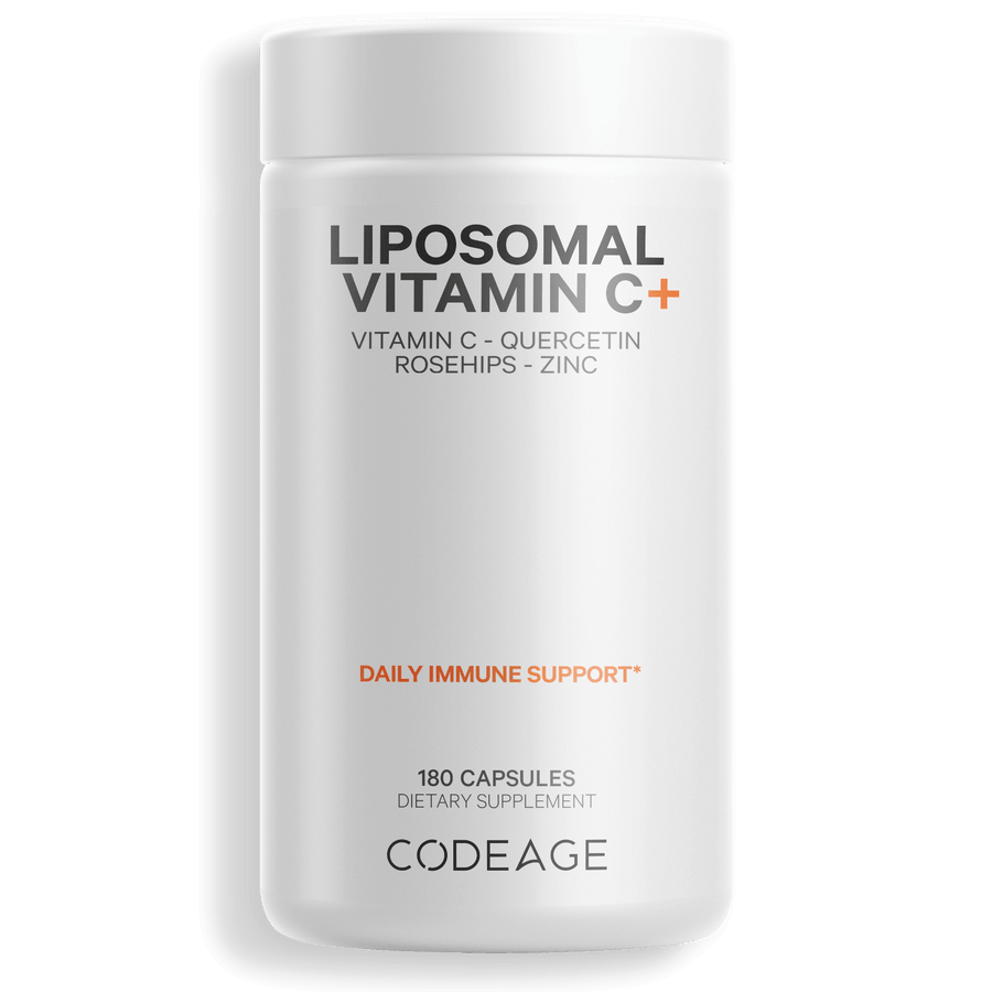 Codeage Liposomal Vitamin C 1500mg supplemnet citrus bioflavonoids rosehips grapefruits quercetin